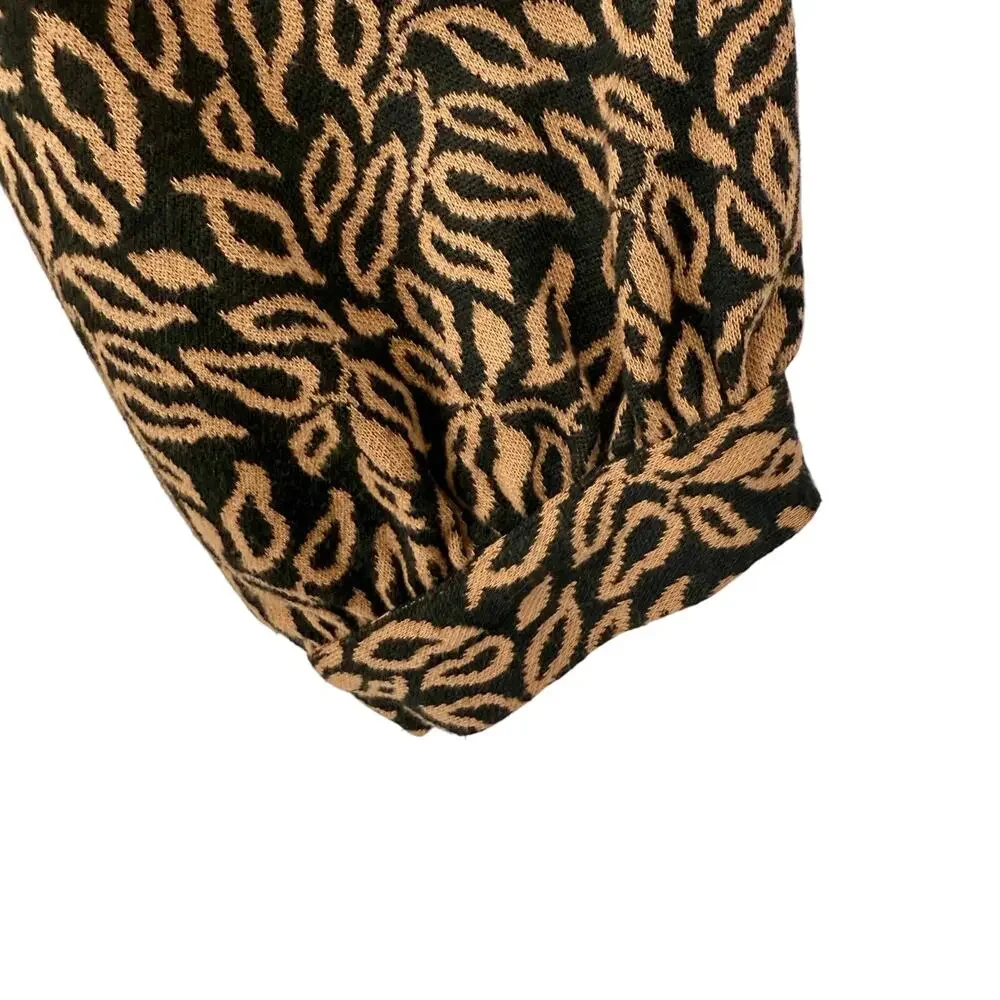 Habitat Sz Medium Brown Black Wearable Art Coat Jacket Winter Blouse shirt Top - Picture 8 of 10